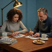 crossword puzzle players