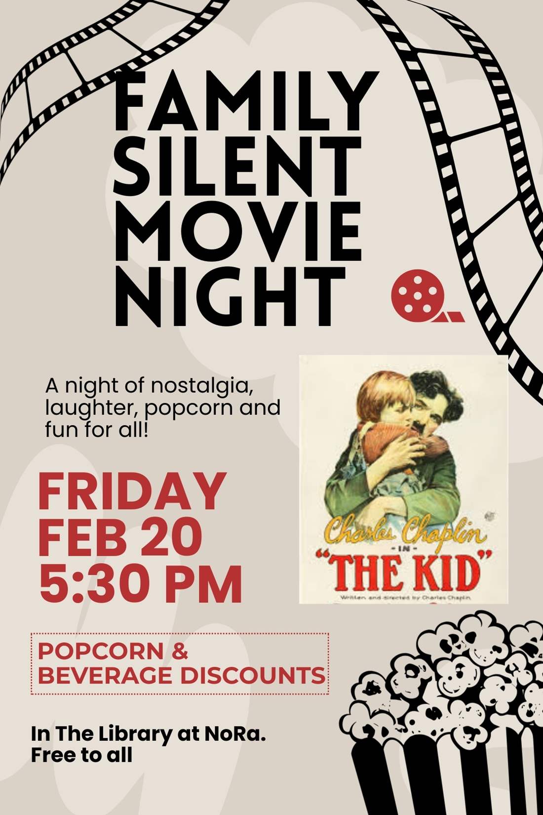 Family Friendly Silent Movie Night