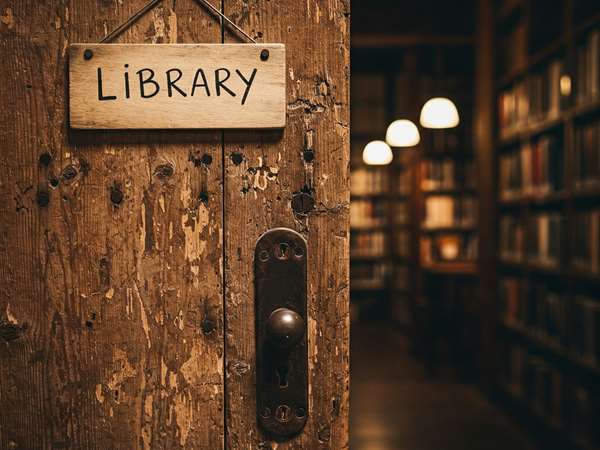Library door