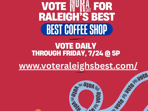 vote Raleigh's best coffee shop