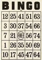 Bingo card