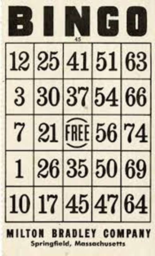 Bingo card