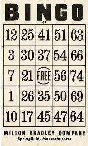 Bingo card