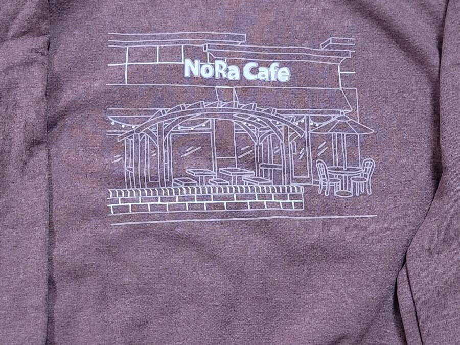 purple sweat shirt - NoRa front
